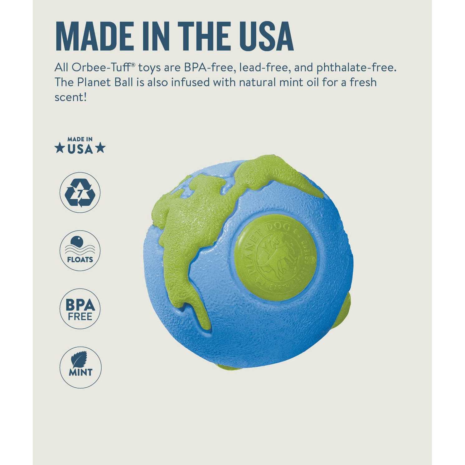 Planet Dog Orbee Tuff Ball Blue - Nail Gallerys