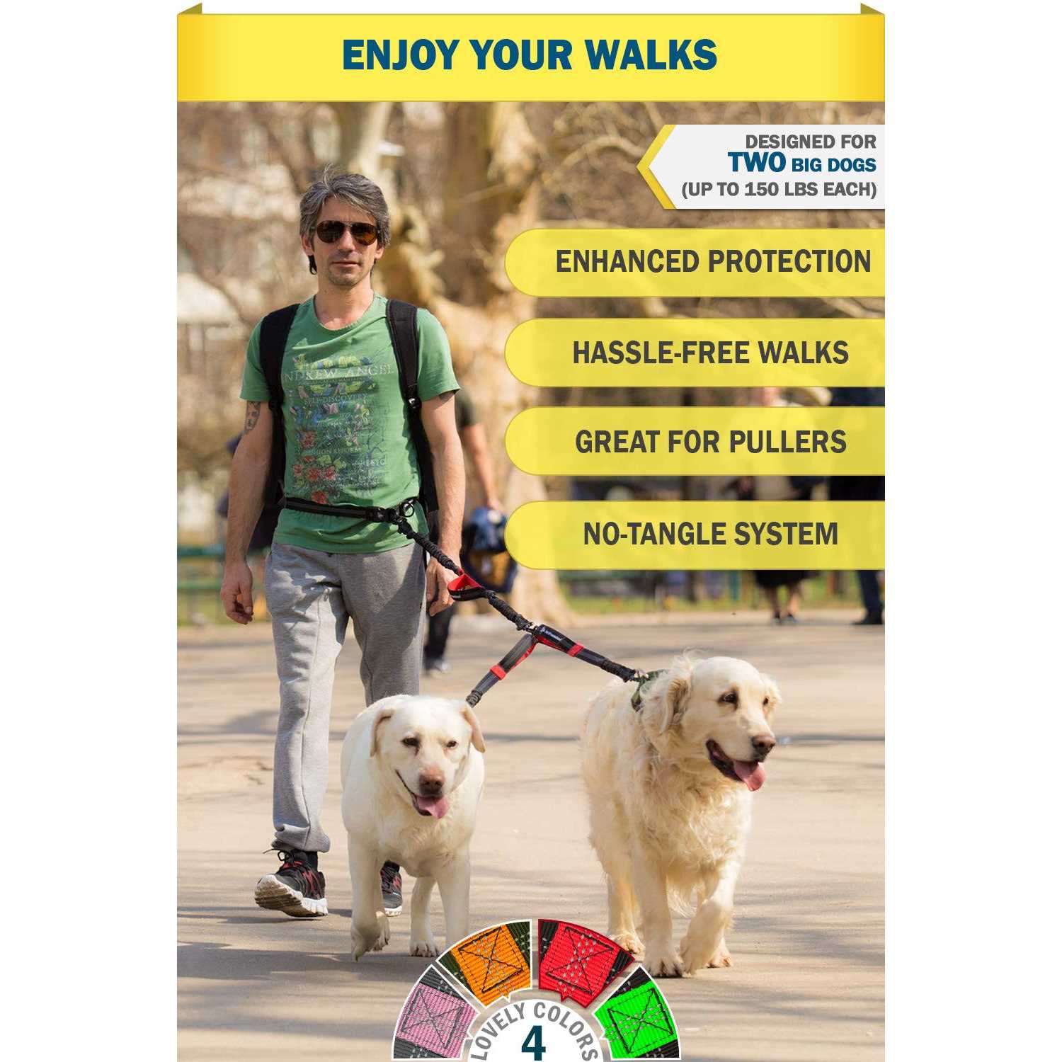 Pet Dreamland Exquisite Double Dog Leash for Large Dogs Hands Free Dog Leash 2 Dogs - Nail Gallerys