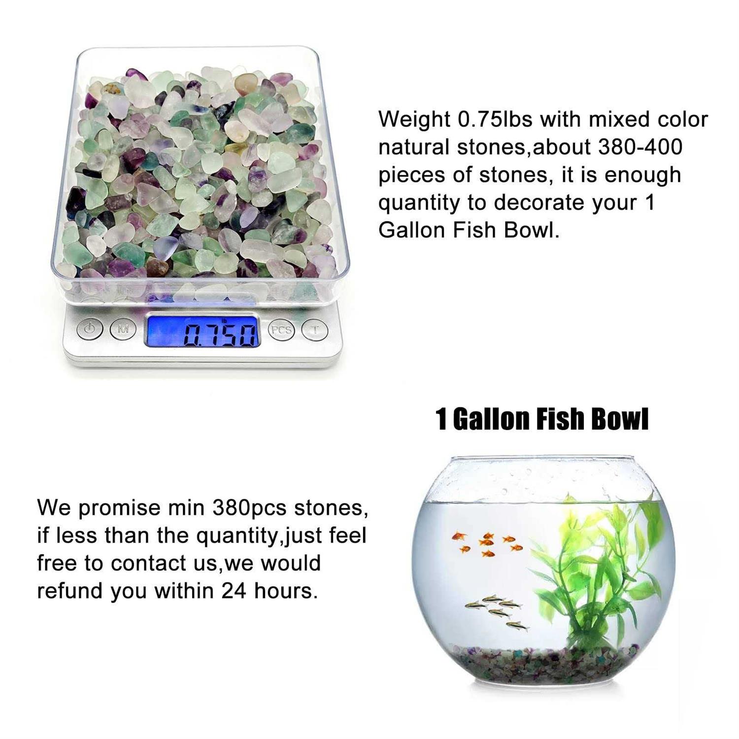 Aquarium Gravel,Natural Mutilcolor Fluorite Decorative Crystal Pebbles-Rose Stones - Nail Gallerys