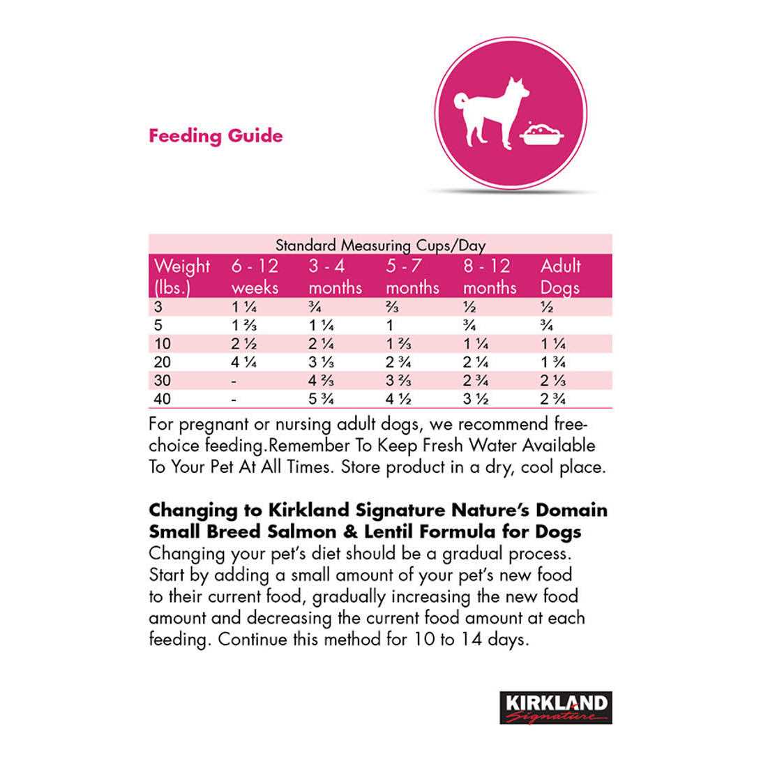 Kirkland Signature Natures Domain Small Breed Salmon & Lentil 20LB - Nail Gallerys