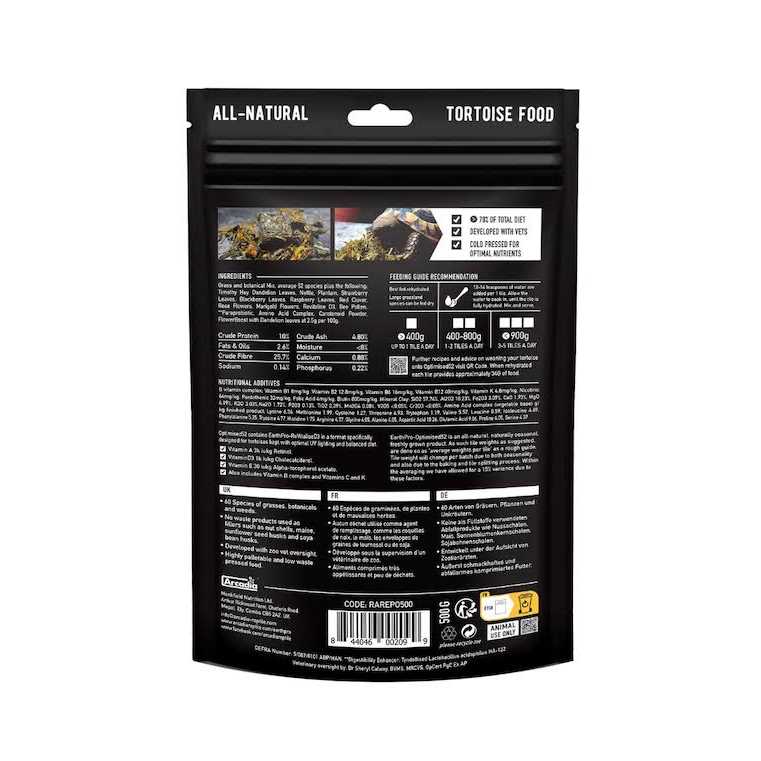 Arcadia Optimised52 Tortoise Food - Nail Gallerys
