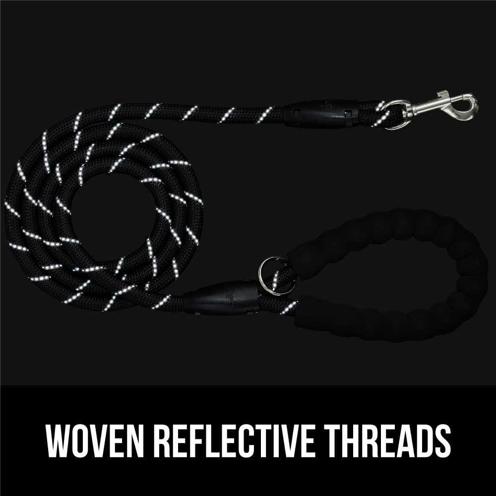 Gorilla Grip Heavy Duty Dog Leash Soft Handle Strong Reflective Rope for Night Walking - Nail Gallerys
