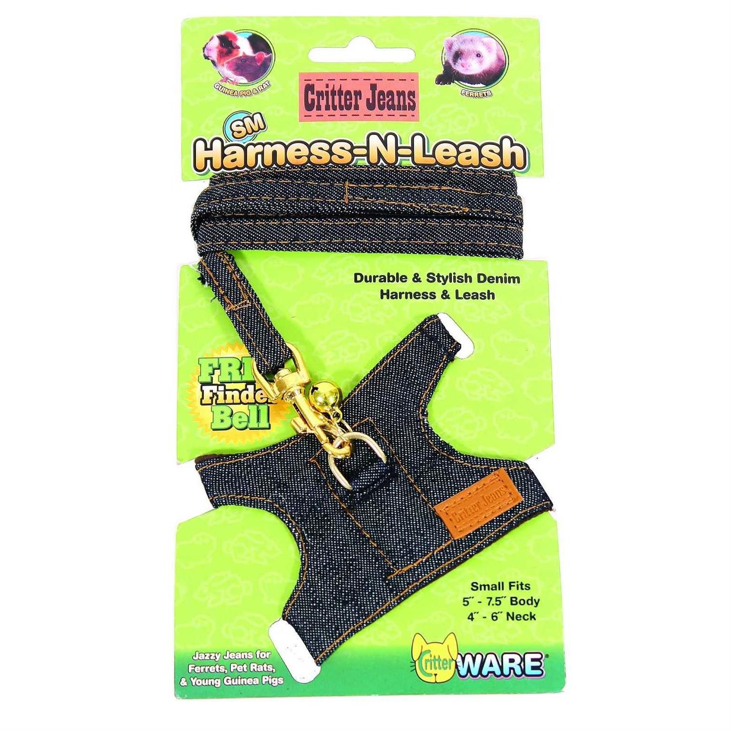 Ware Critter Jeans Small Animal Harness-N-Leash - Nail Gallerys