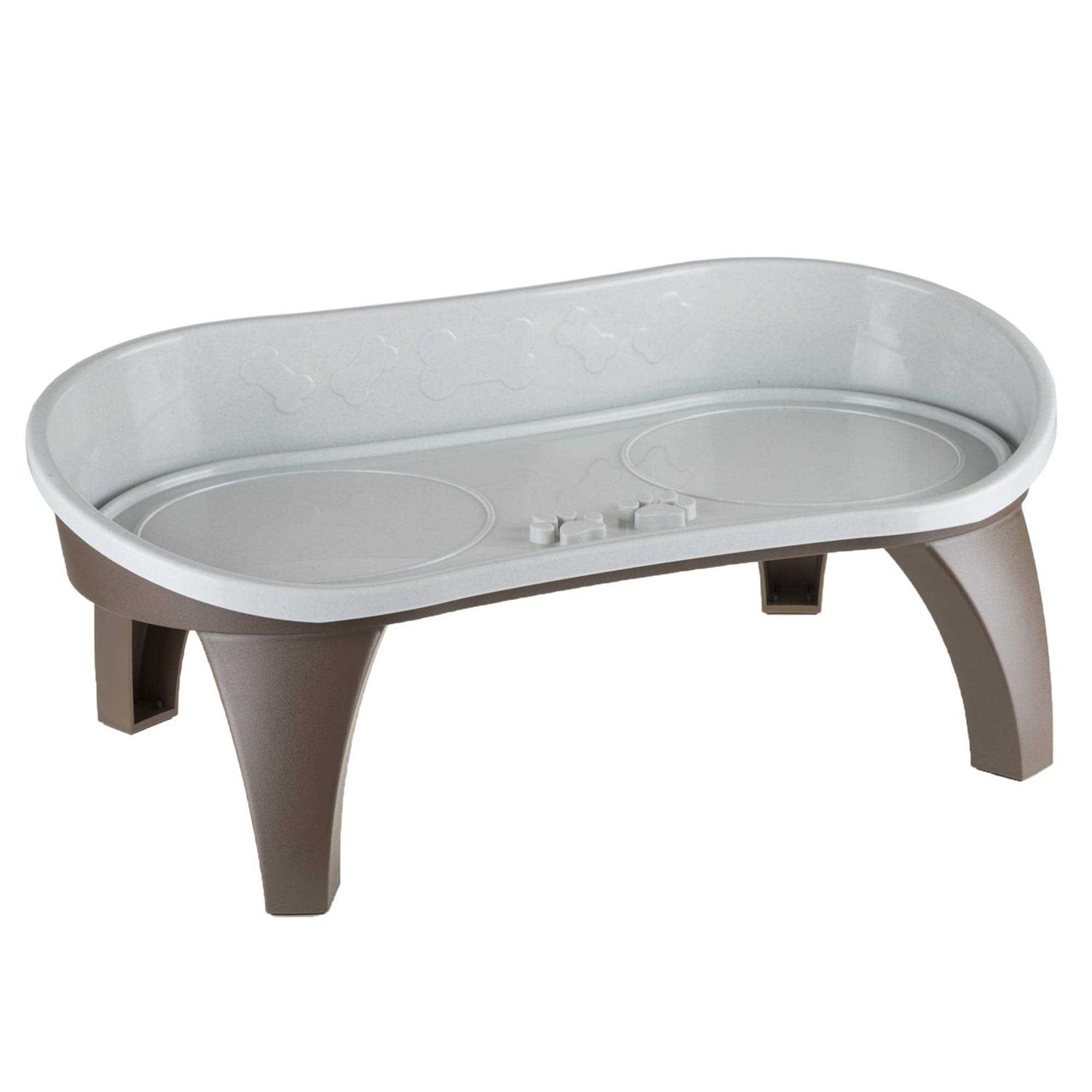 Petmaker Elevated Pet Feeding Tray with Splash Guard and Non-Skid Feet - Nail Gallerys