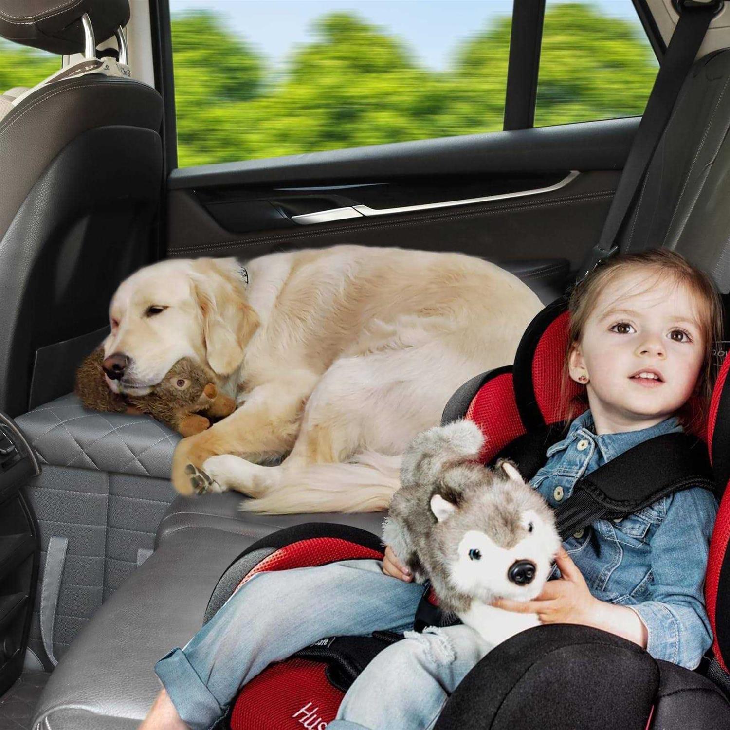 LIONROGE Car Back Seat Extender for Large Dogs up to 200lbs,Dog Car Back & Front Seat Extender with Storage,Prevent Your Dogs from Falling Off The - Nail Gallerys