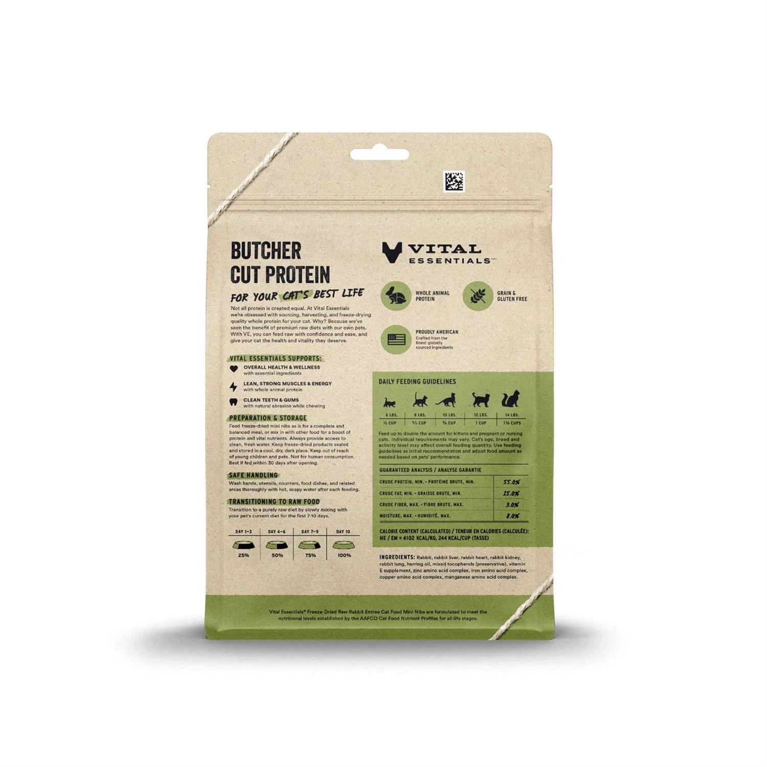 Vital Essentials Entree Mini Nibs Freeze-Dried Raw Cat Food - Nail Gallerys