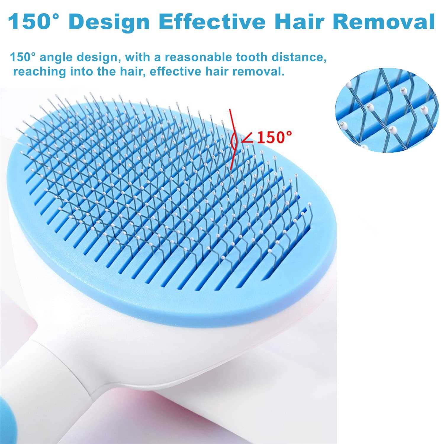 Cat Brush,Self Cleaning Slicker Brush,Cat Grooming,Pet Massaging Tool Suitable for Pets with Long or Short Hair,Dog Grooming Brush Tool Gently - Nail Gallerys
