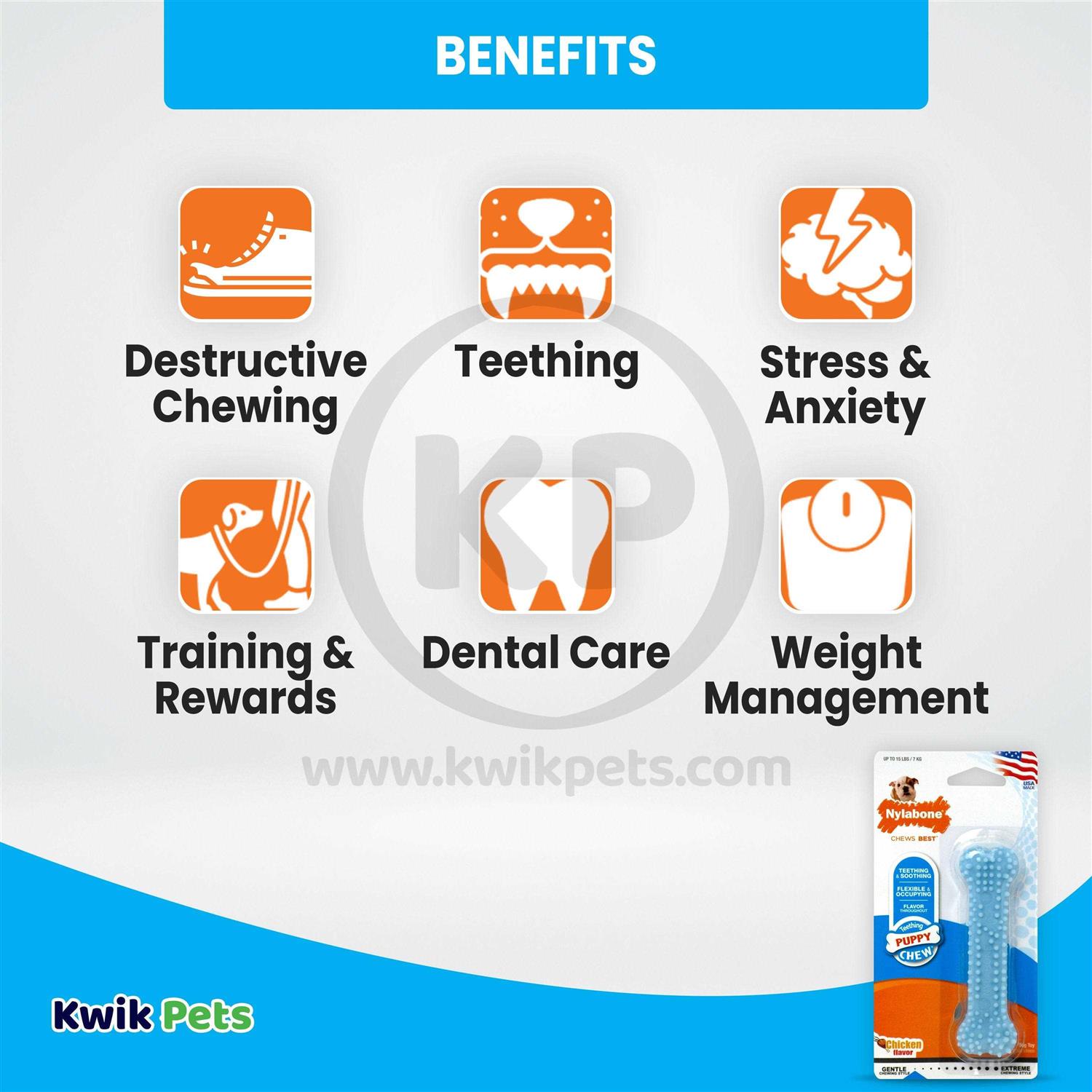 Nylabone Puppy Dental Chew Toy - Nail Gallerys