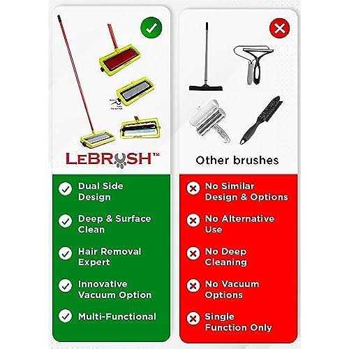 LeBRUSH 2.0 Pet Hair Remover for Carpet for Short & Long Cat - Nail Gallerys
