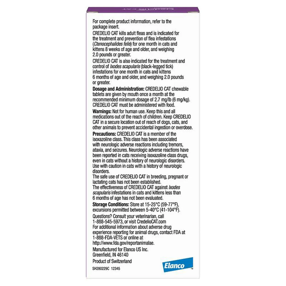 Rx Credelio Tablets for Cats - Nail Gallerys