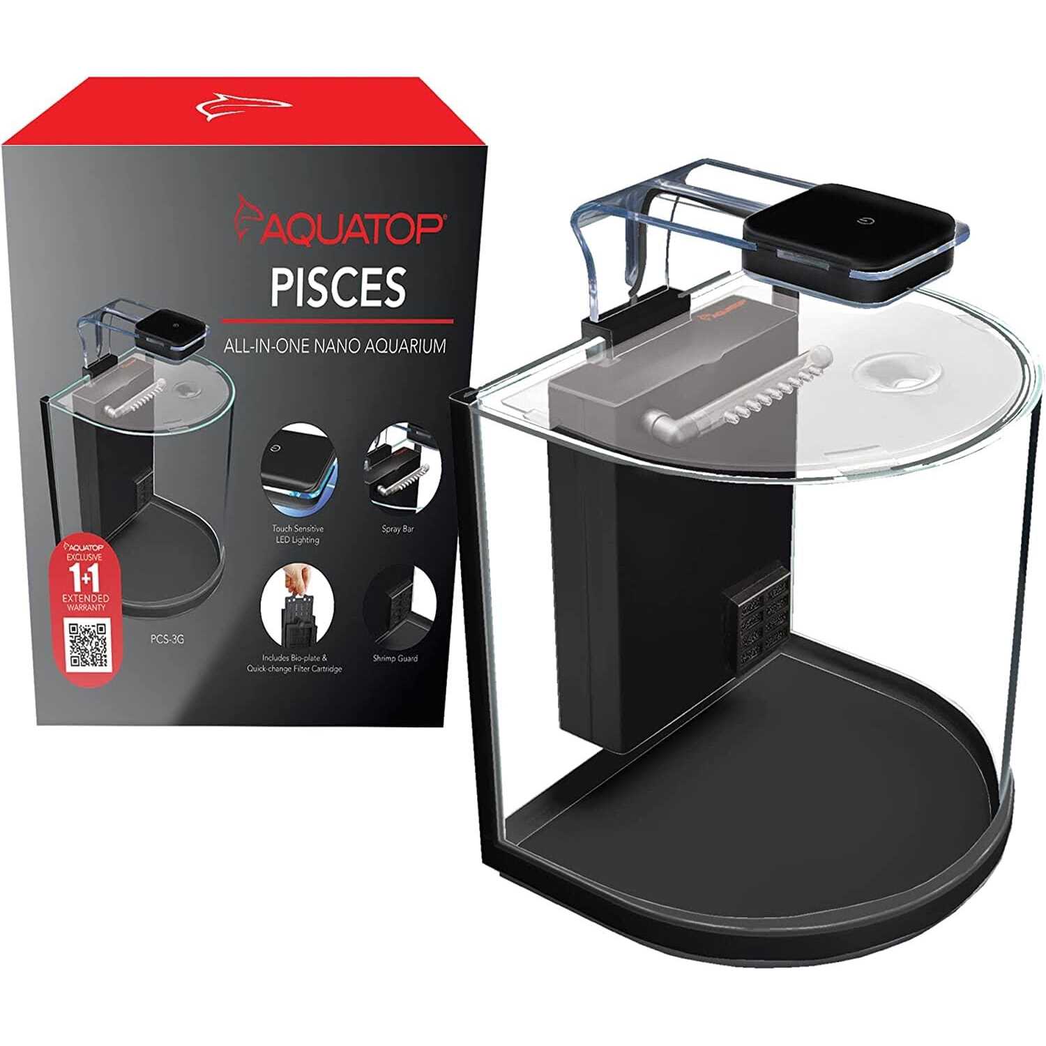 Aquatop Pisces Nano Bowfront Glass Aquarium - Nail Gallerys