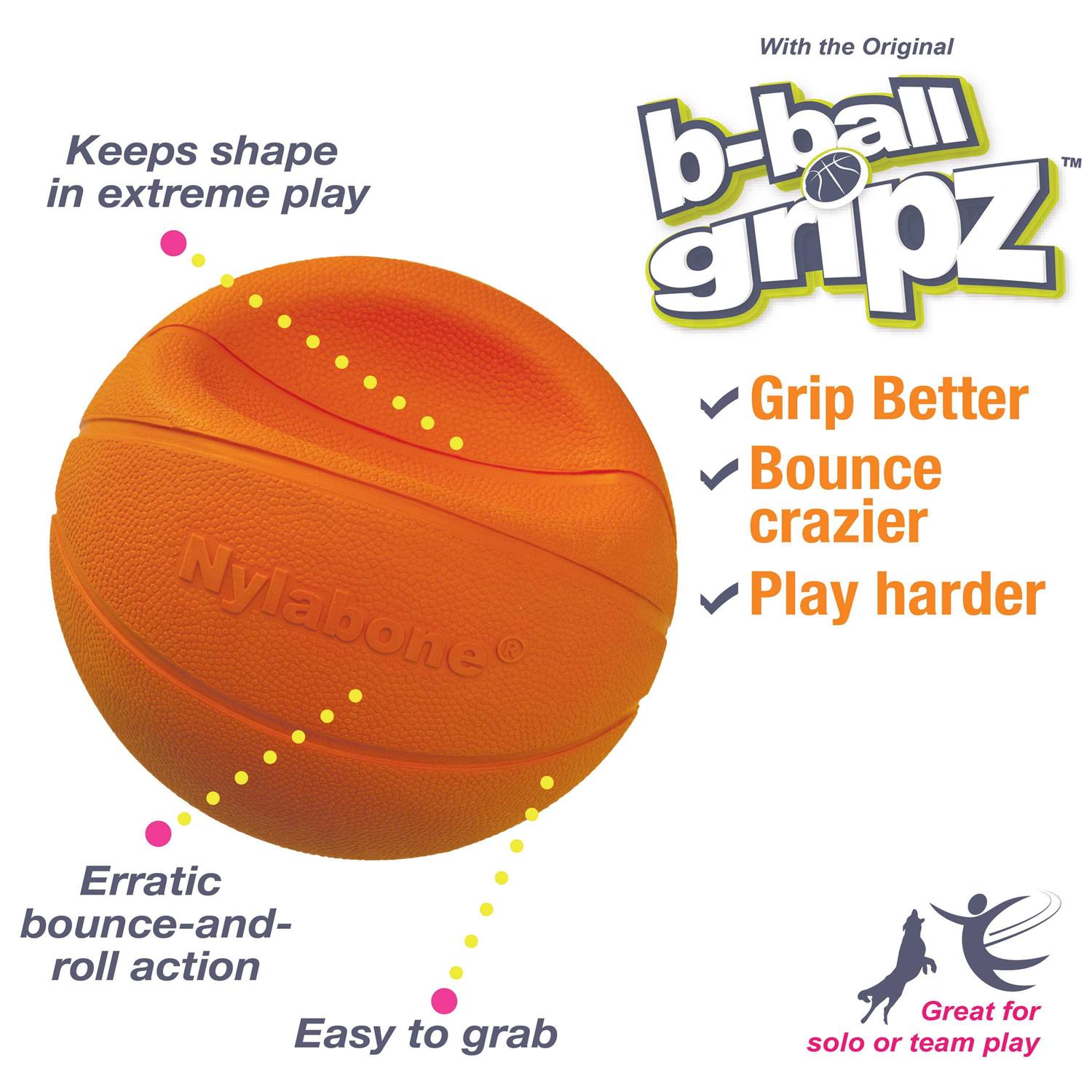 Nylabone Power Play Basketball B-Ball Gripz Dog Toy - Nail Gallerys