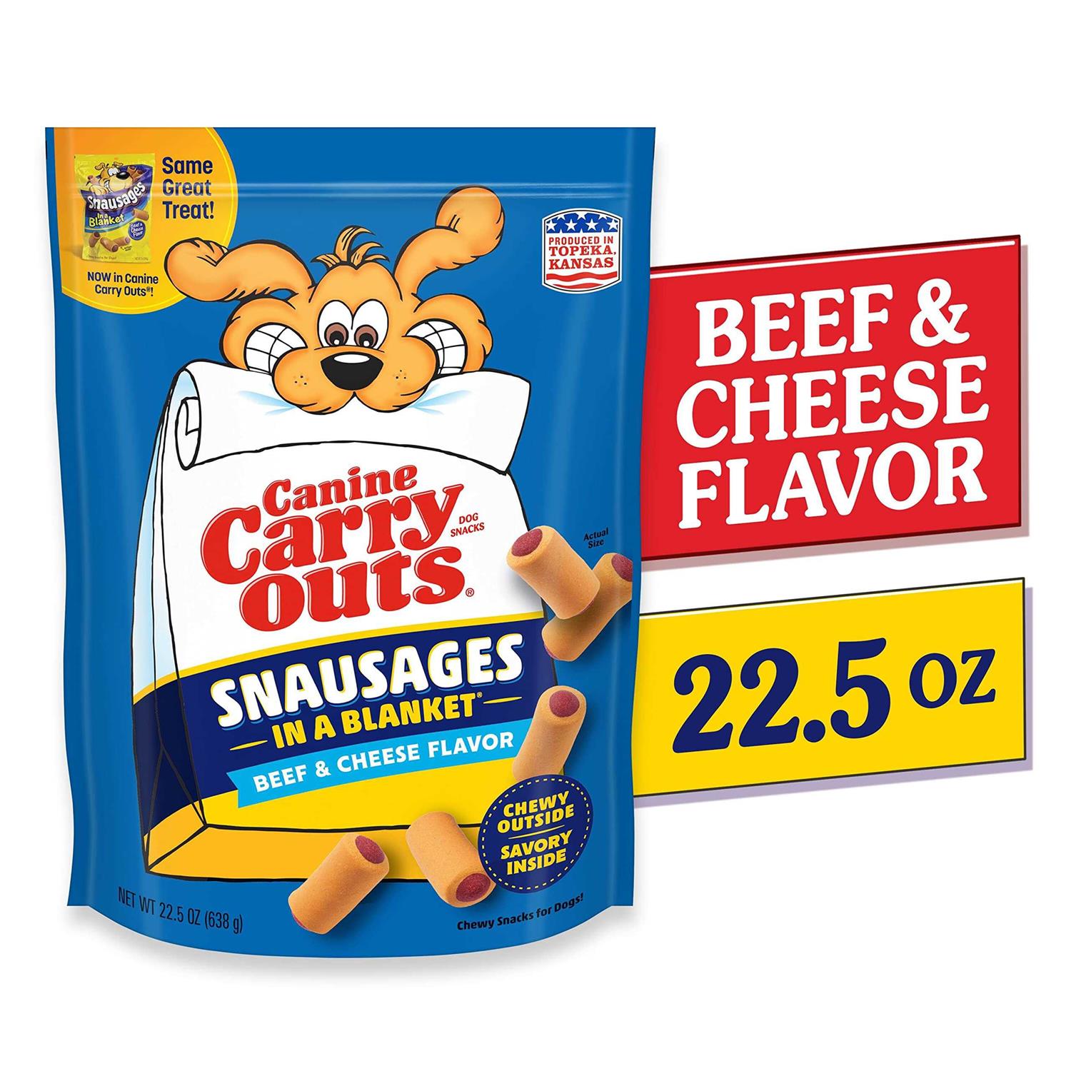 Canine Carry Outs Snausages in a Blanket Dog Treats Beef Cheese - Nail Gallerys
