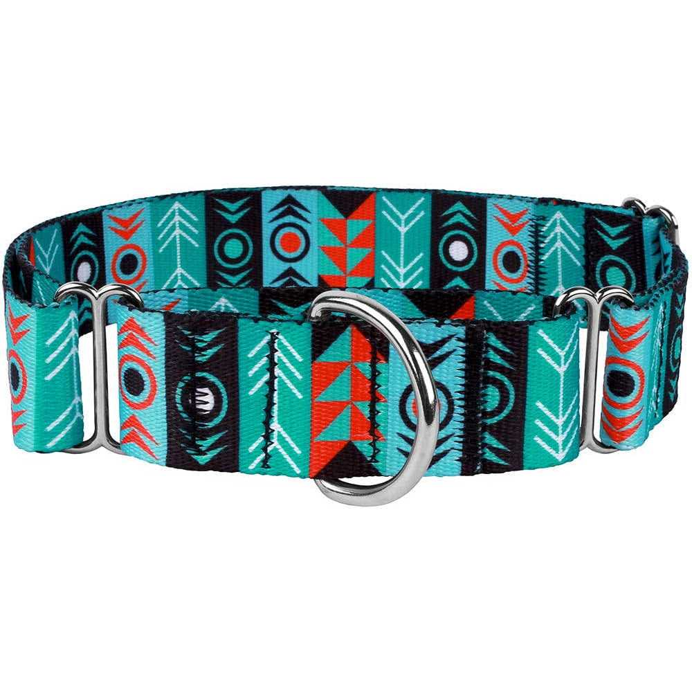 Collardirect Martingale Dog Collar Nylon Safety Training Tribal Pattern Adjustable Heavy Duty Collars for Dogs Medium Large - Nail Gallerys