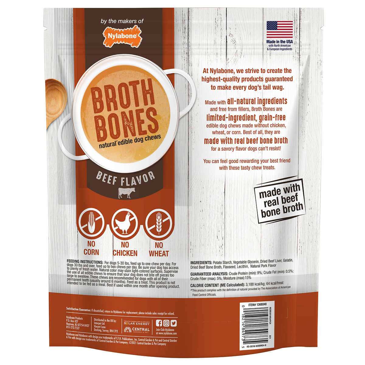 Nylabone Broth Bones Natural Edible Dog Chews - Nail Gallerys