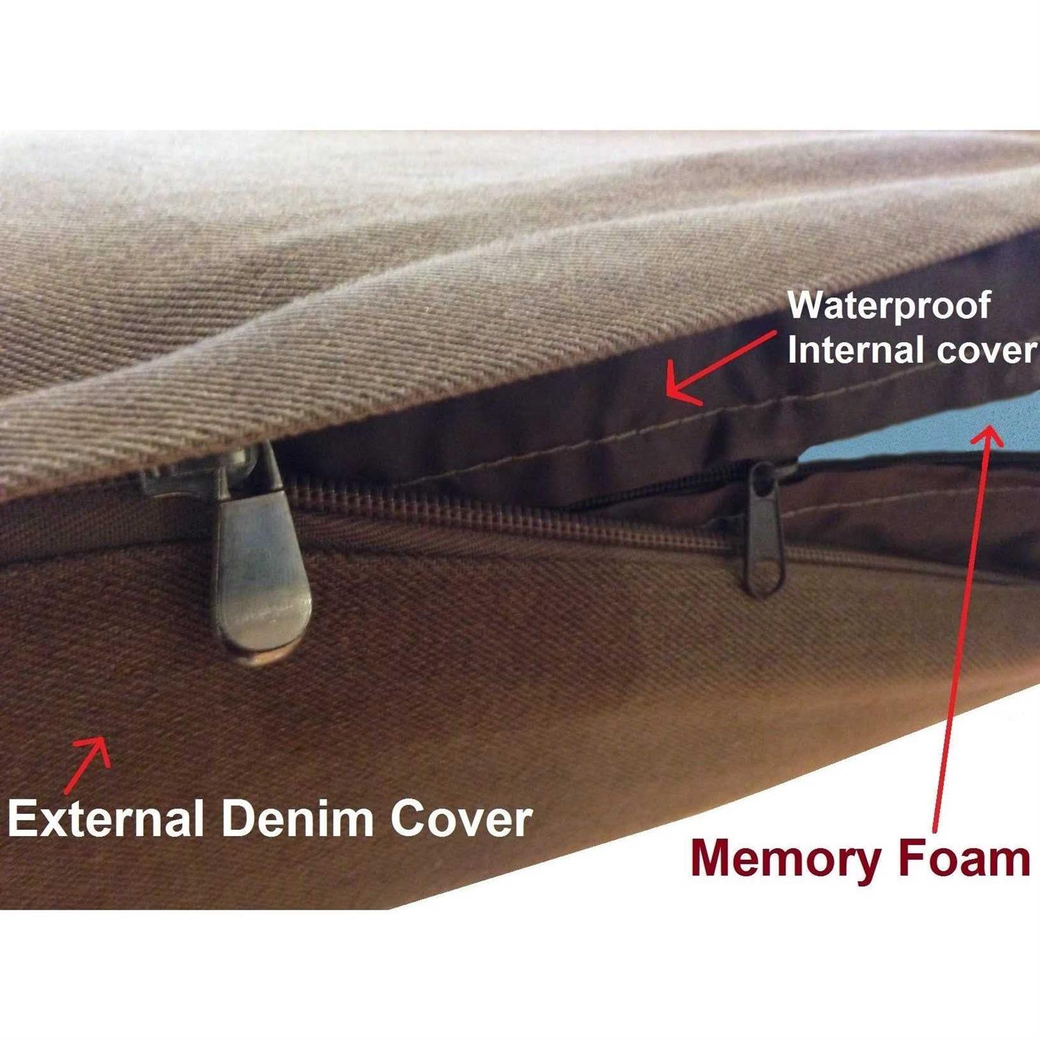 Dogbed4less Orthopedic gel Memory Foam Dog Bed Large Pet and Waterproof Liner Cover - Nail Gallerys