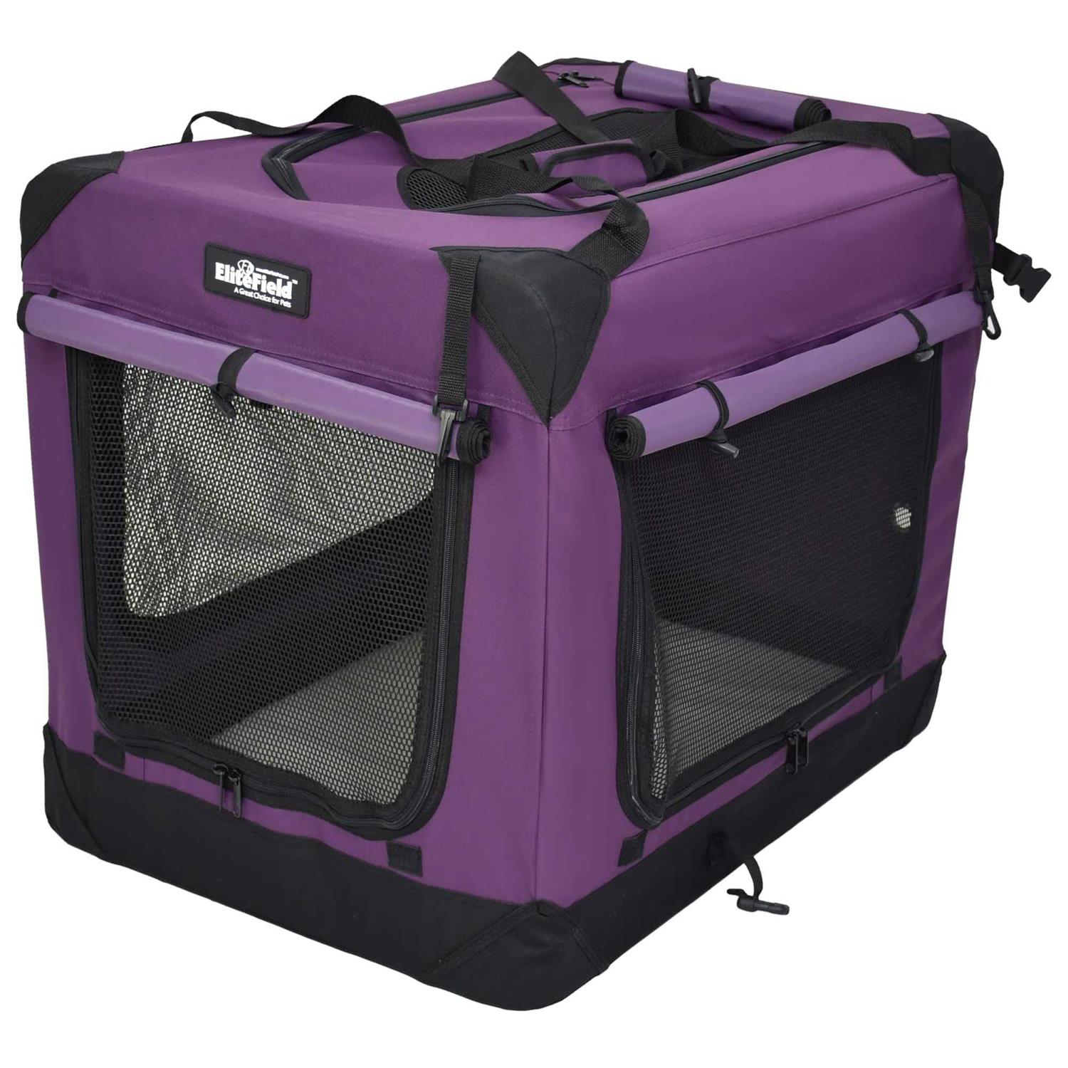 EliteField 3-Door Folding Soft Dog Crate Indoor & Outdoor Pet Home Multiple Sizes and colors Available - Nail Gallerys