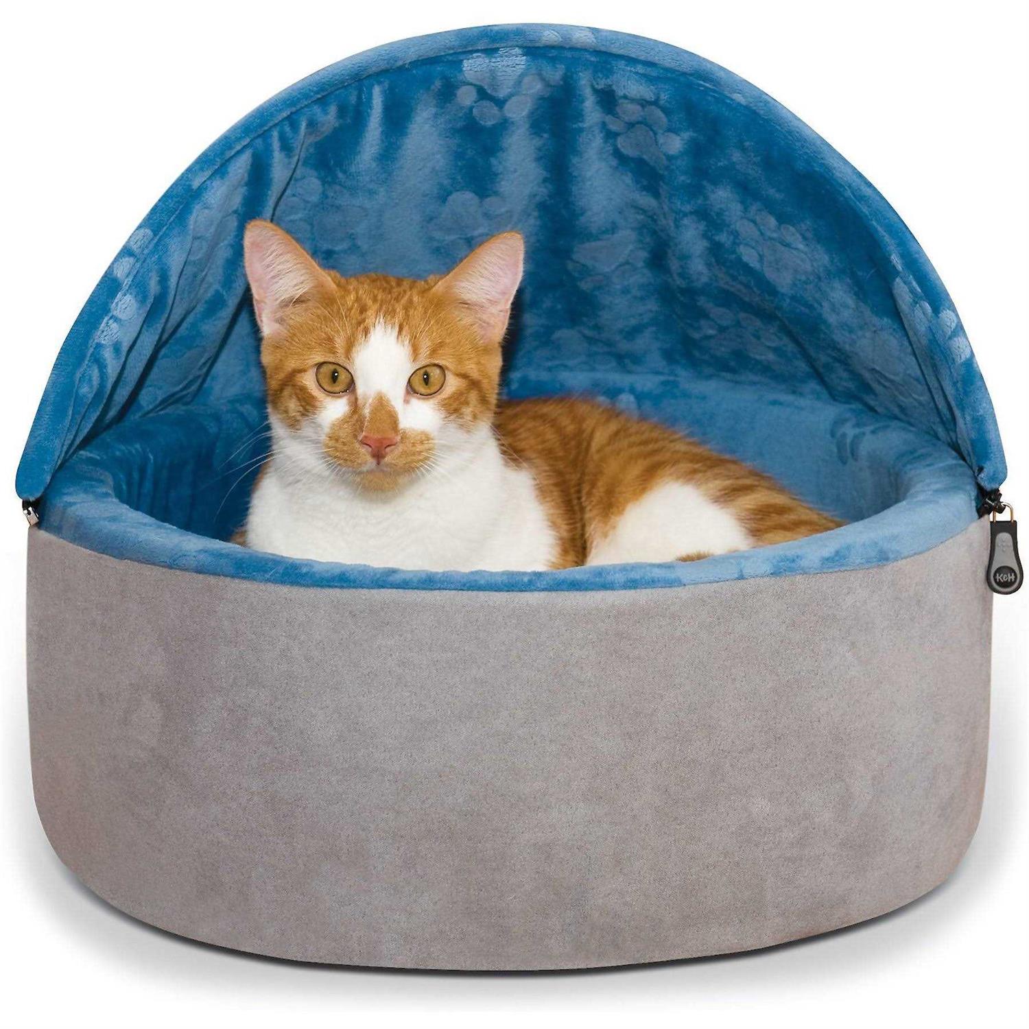 K&H Self-Warming Hooded Kitty Bed - Nail Gallerys