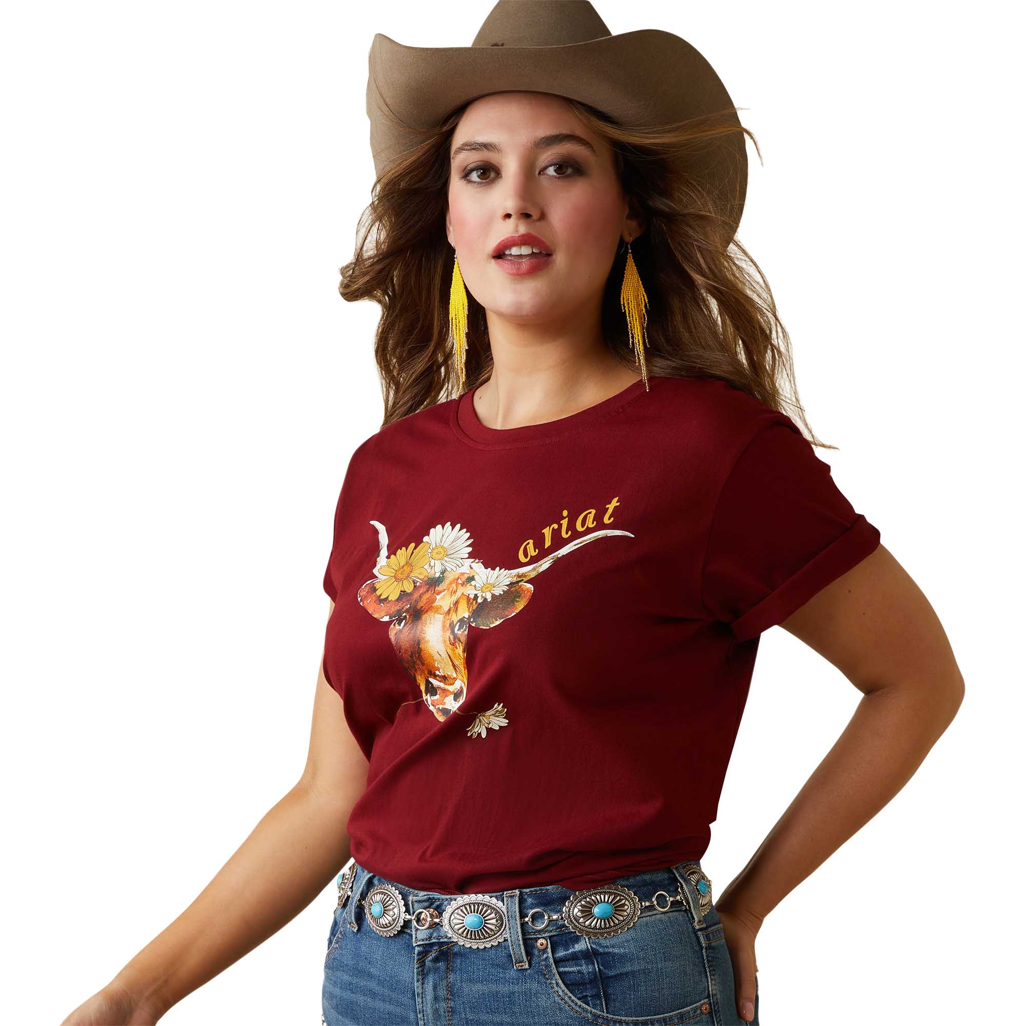 Ariat Women's R.E.A.L. Daisy Steer T-Shirt - Nail Gallerys