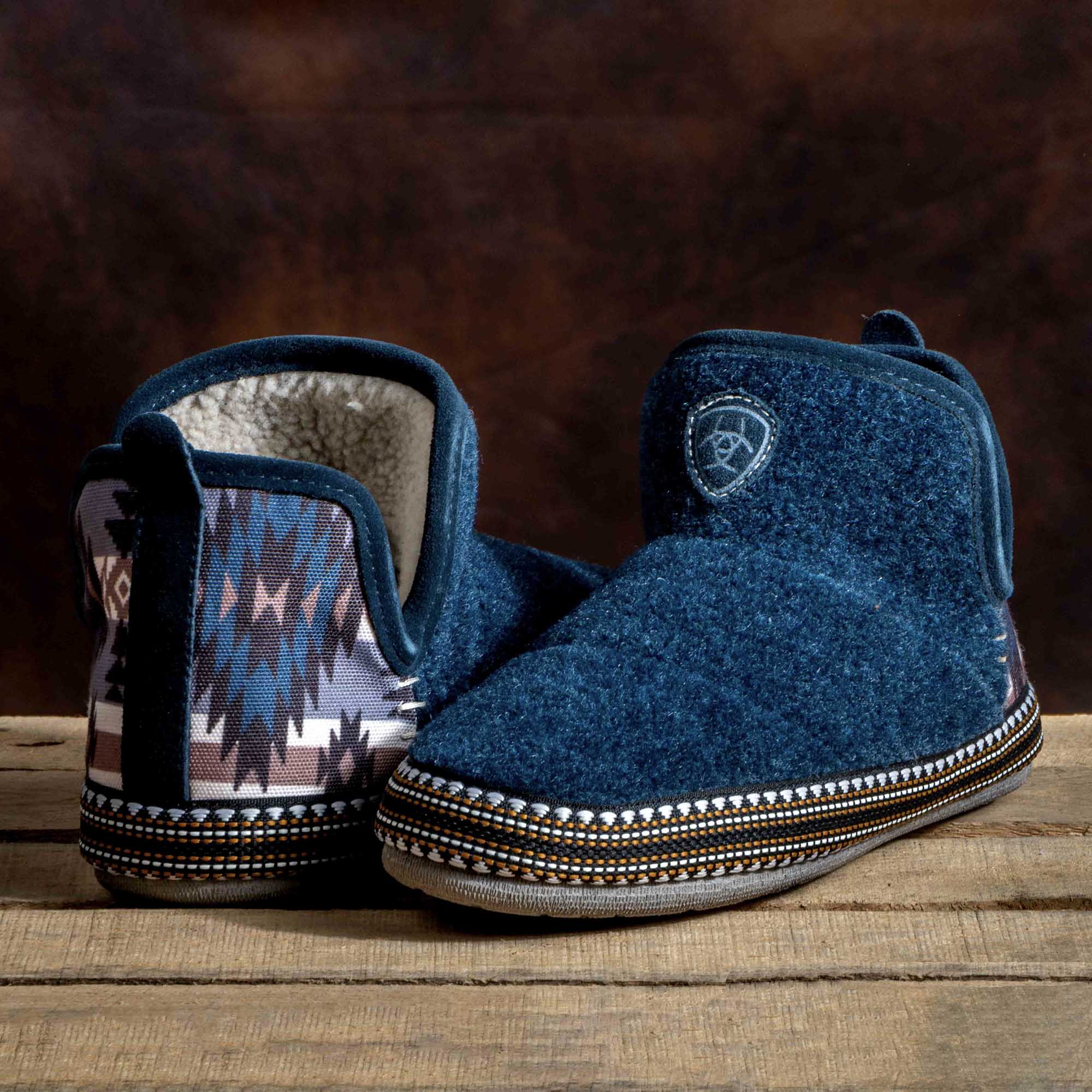 Ariat Women's Bootie Slipper, Denim Southwest - Nail Gallerys