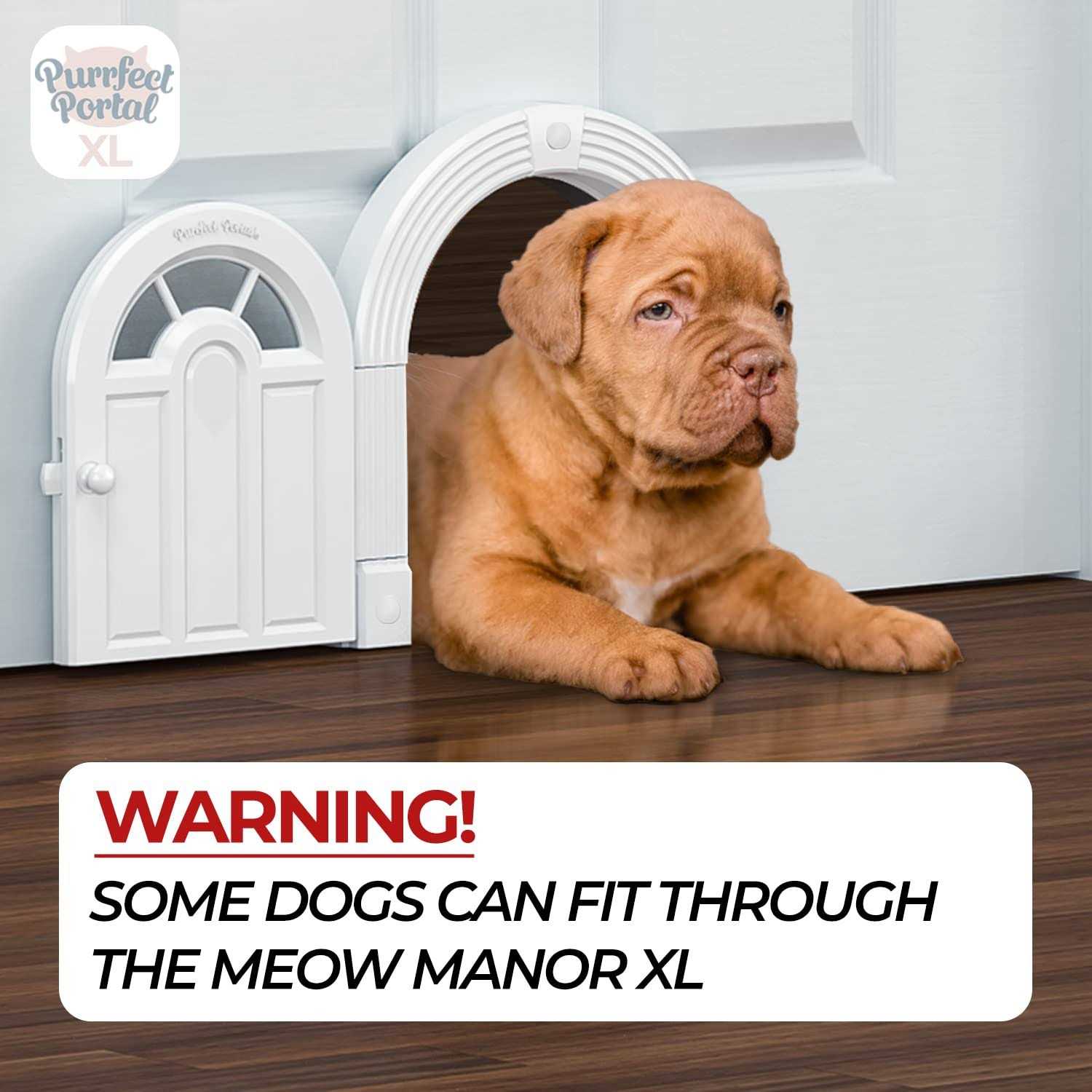 Purrfect Portal Cat Door Interior Door Meow Manor Extra Large Pet Door 10.25 x 11 No-Flap Cat Door Interior Door for Cats up to 30 lbs - Nail Gallerys