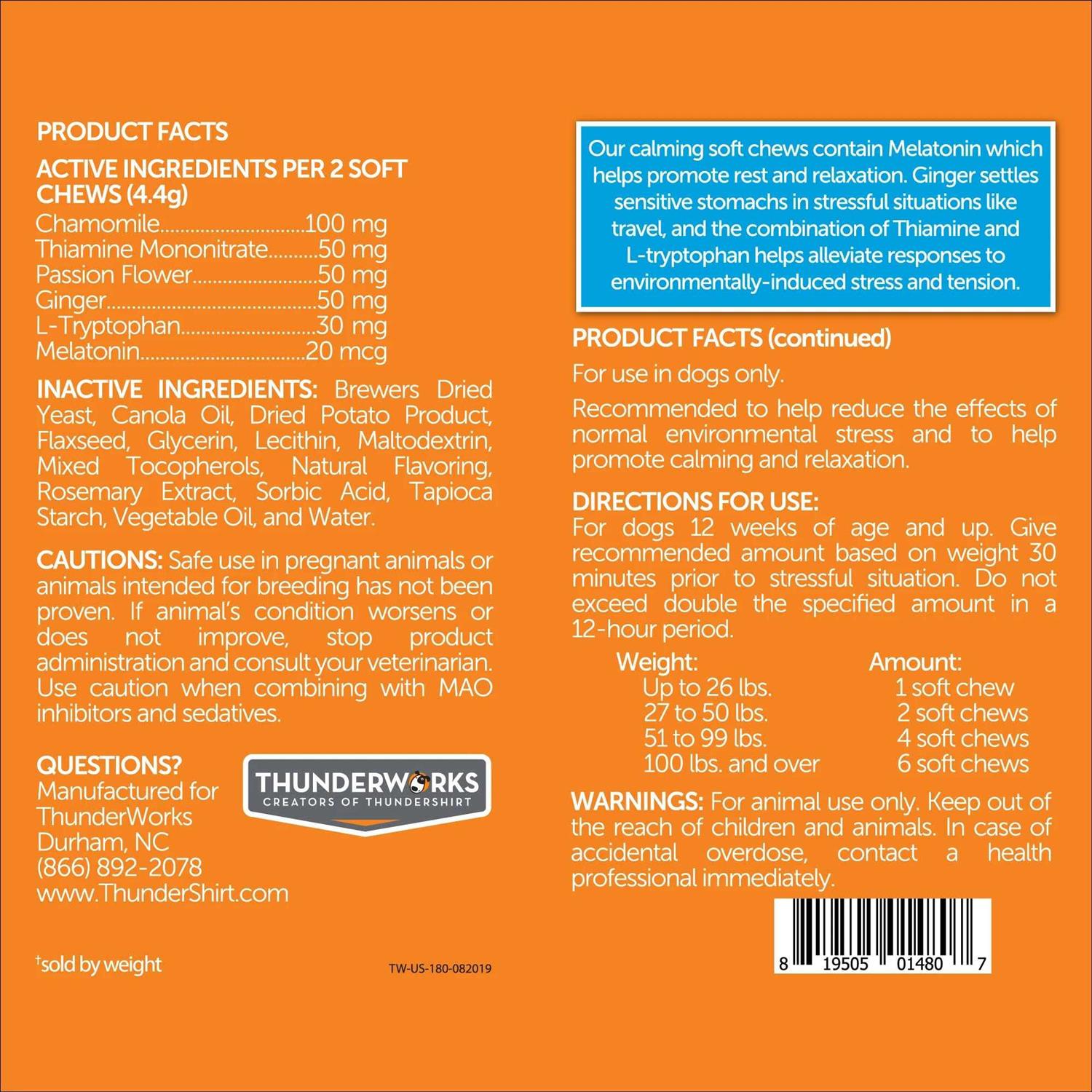 ThunderWunders Calming Dog Chews - Nail Gallerys