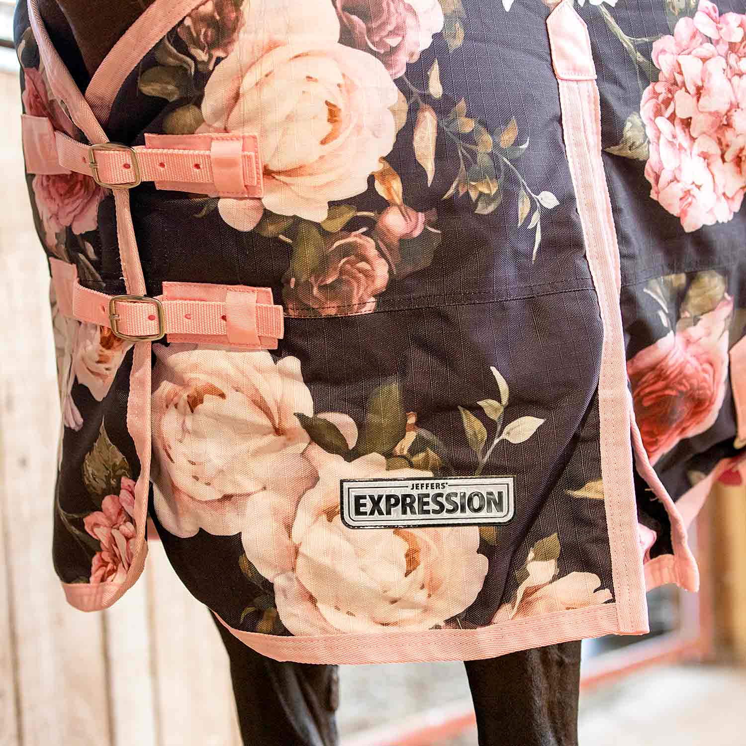 Expression 1200 Denier Standard Neck Turnout Blanket, 240 Gram, Rose Garden - Nail Gallerys