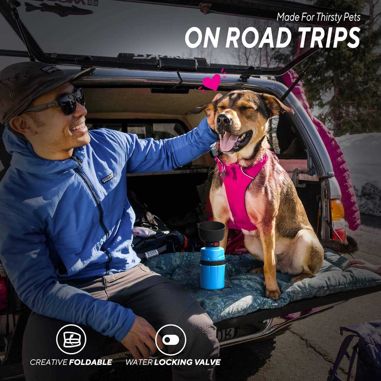 lesotc Pet Water Bottle for Dogs Dog Water Bottle Foldable Dog Travel Water Bottle - Nail Gallerys