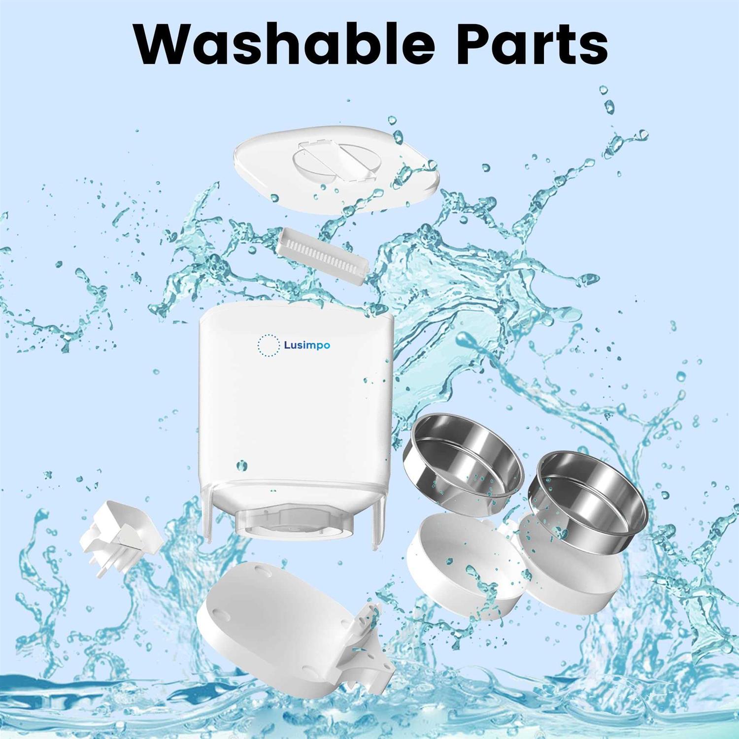 LUSIMPO Automatic Dual Pet Feeder with 1080P HD Camera for 2 Dogs/Cats - Nail Gallerys