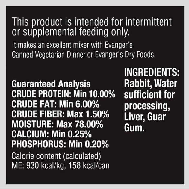 Evangers Grain Free Rabbit Canned Dog and Cat Food - Nail Gallerys