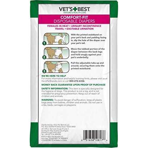 Vet’s Best Comfort Fit Disposable Female Dog Diapers - Nail Gallerys