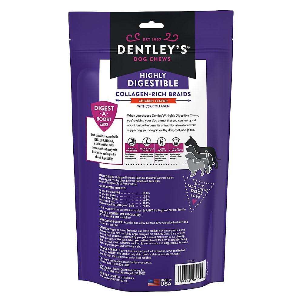 Dentley’s Highly Digestable 7 Collagen Braids Dog Chew - Nail Gallerys