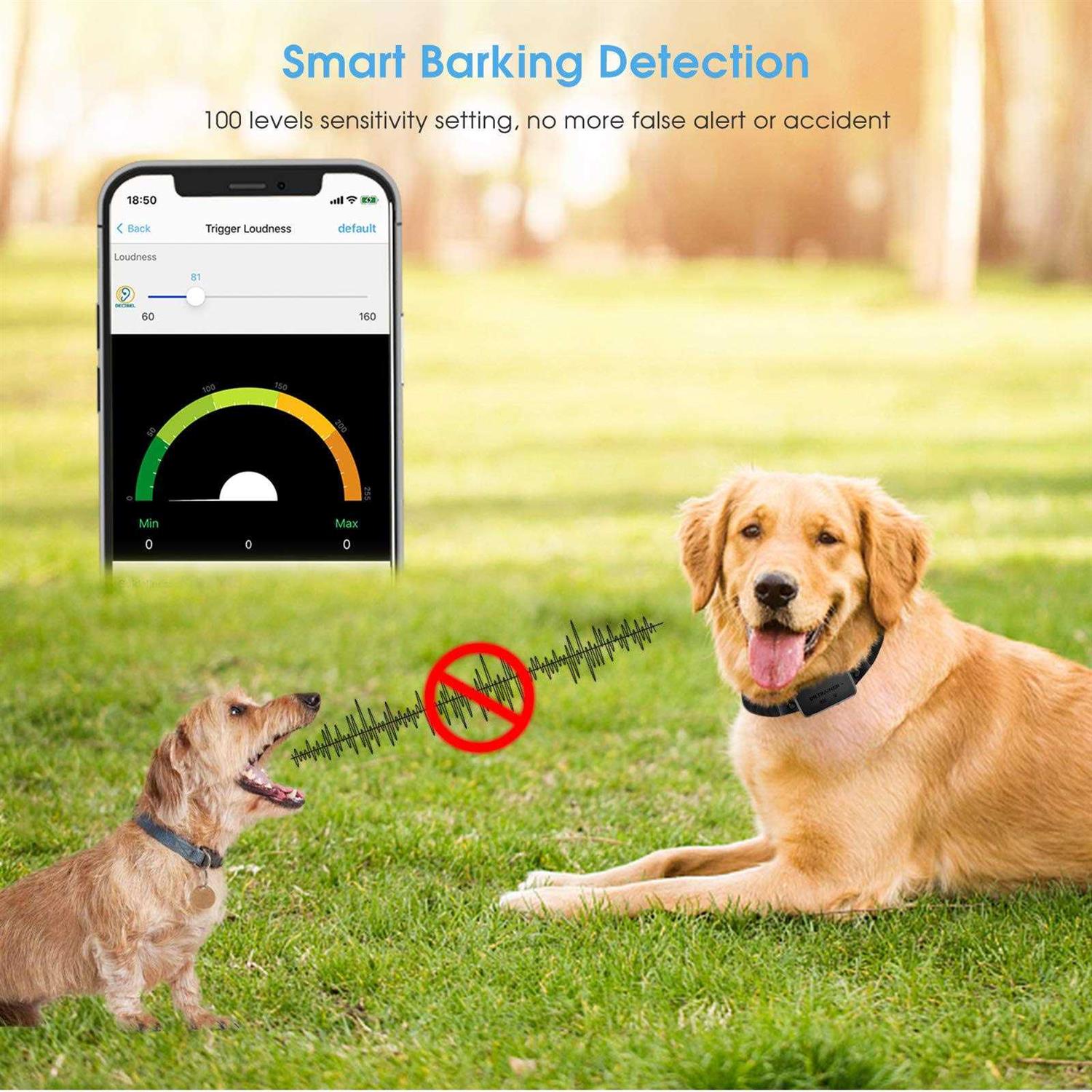 Dr.Trainer Bark Collar APP Control Waterproof Dog Collar Progressive Barking Custom - Nail Gallerys