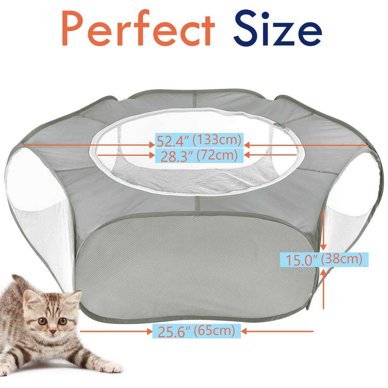 Pawaboo Small Animals Playpen Waterproof Small Pet Cage Tent with Zippered Cover - Nail Gallerys