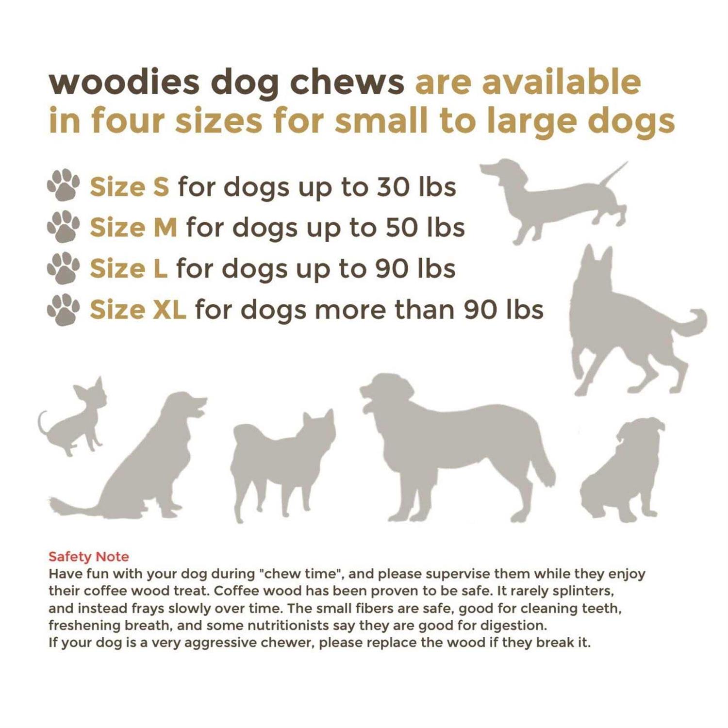 Woodies Dog Chew Toys All-Natural Coffee Wood Strong - Nail Gallerys