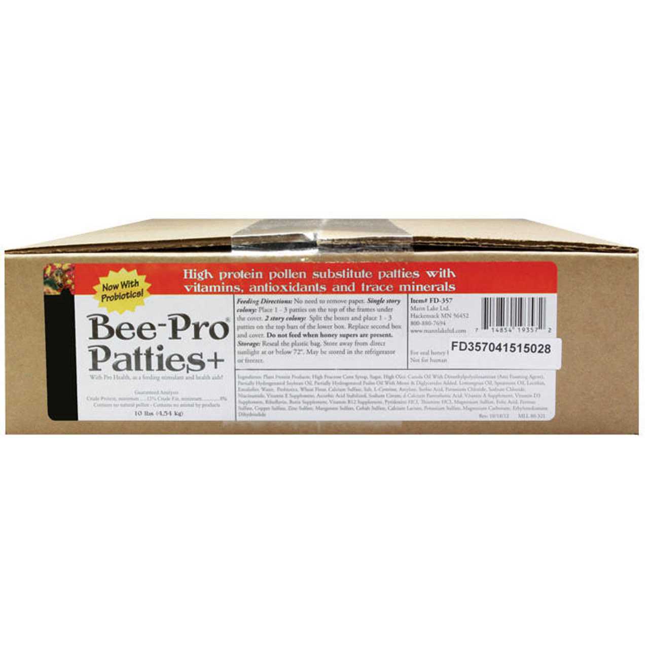 Mann Lake FD357 Bee Pro Patties with Pro Health - Nail Gallerys