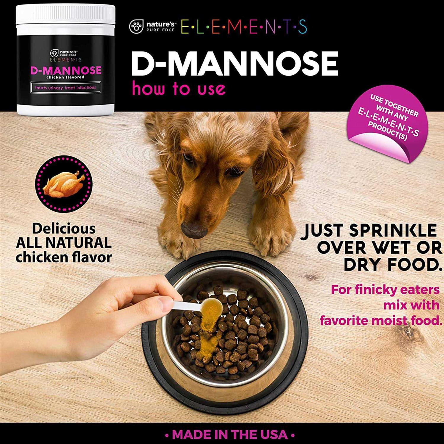 Nature’s Pure Edge D Mannose Powder for Kidney Health Dog & Cat Urinary Supplement - Nail Gallerys