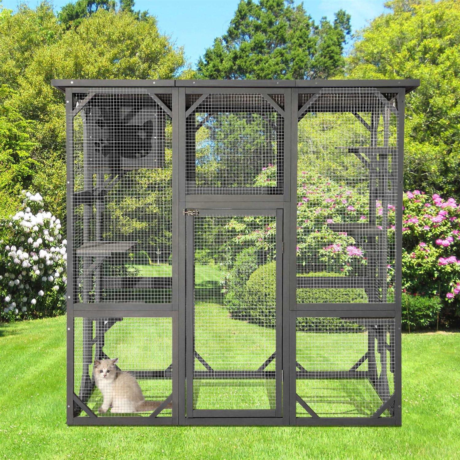 JOVNO Catio Outdoor Cat Playpen 1PS9802MGR-05 - Nail Gallerys