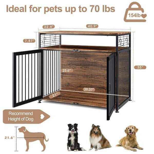 Dog Crate Furniture 41 in. Heavy Duty Dog Cages Modern Kennel for Dogs - Nail Gallerys