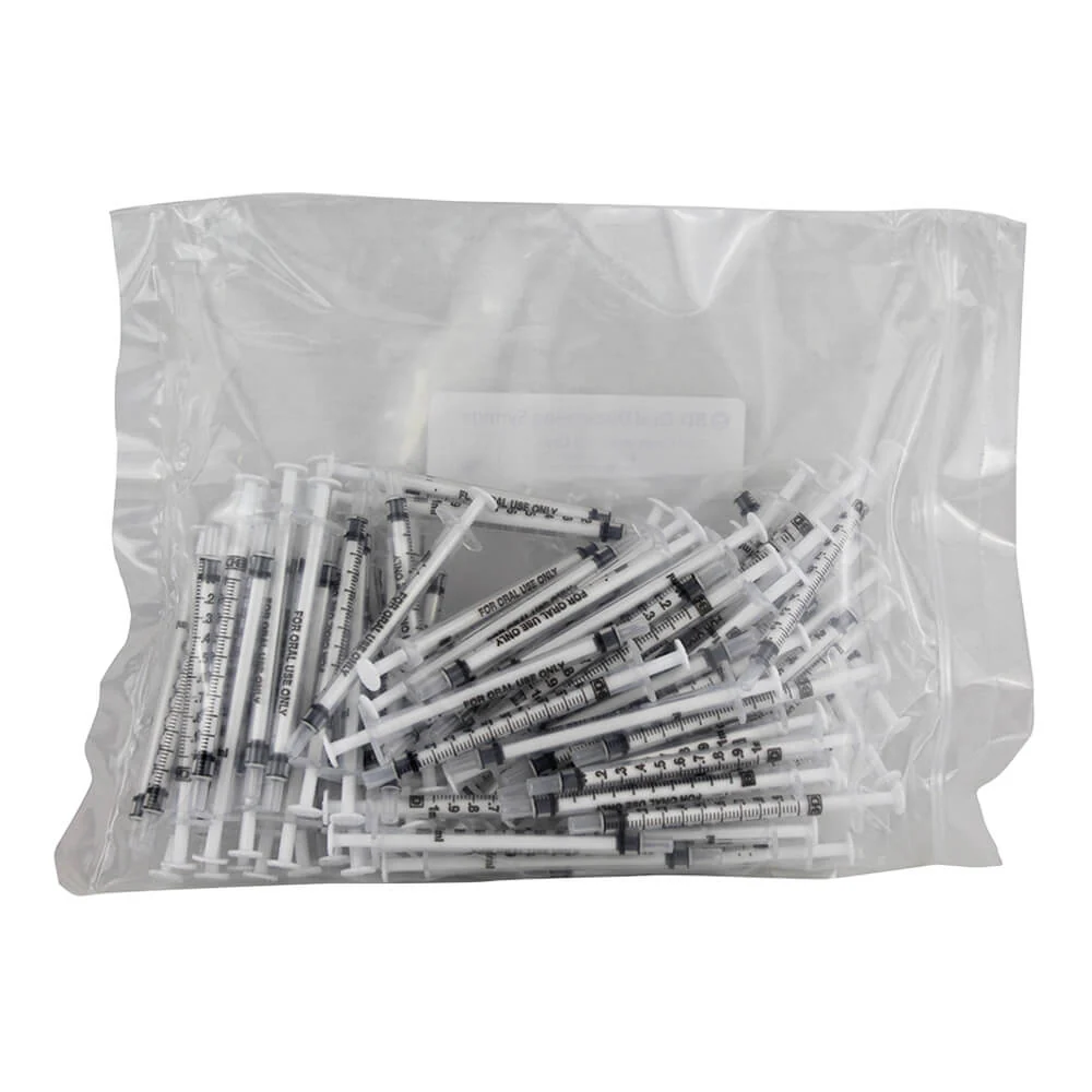 BD Oral Dispensing Syringe - Clear with Tip Cap, 100 ct - Nail Gallerys