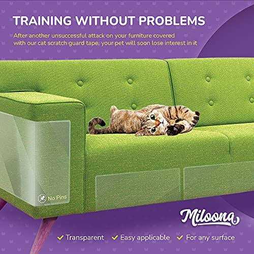 Miloona Anti Cat Scratch Furniture Protector 4 Sheets Couch Covers for Cats - Nail Gallerys
