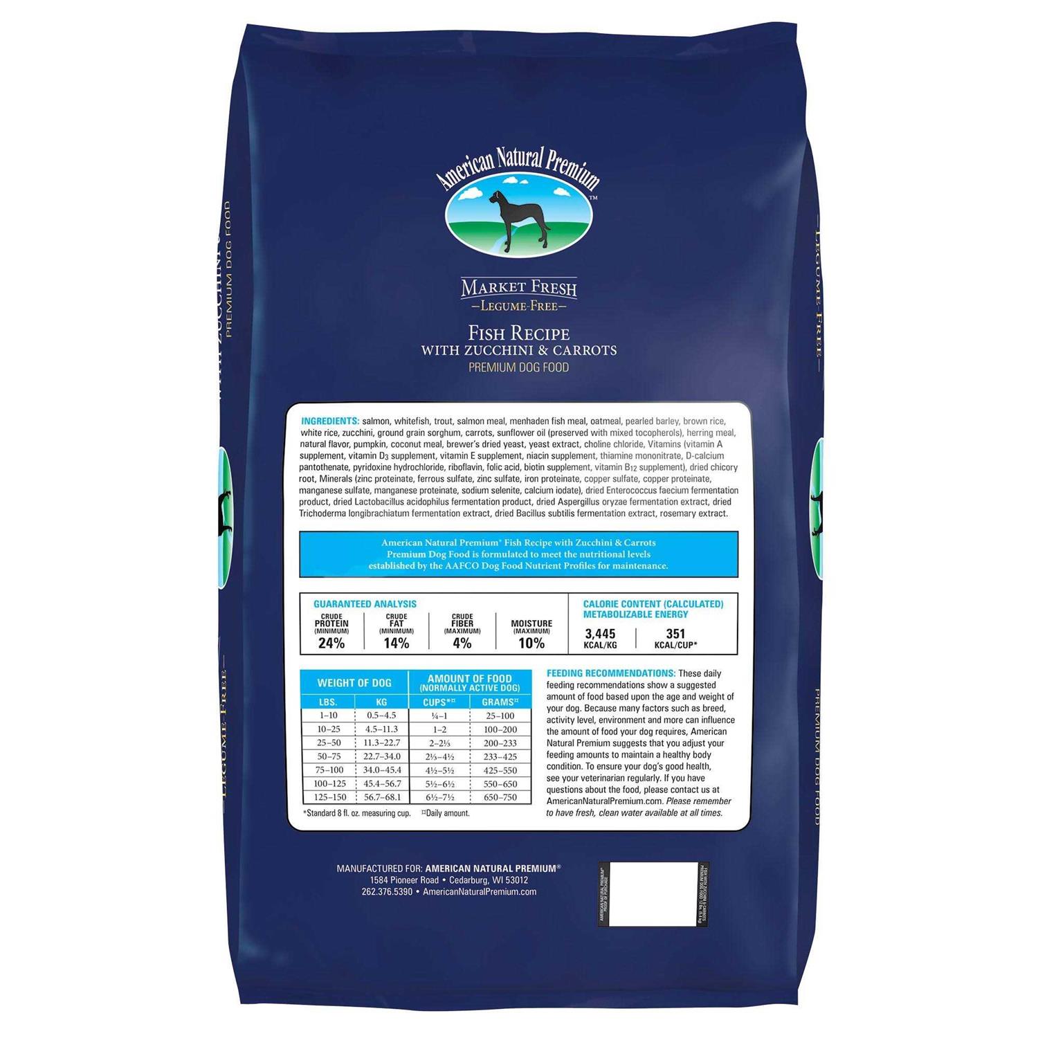 American Natural Premium Market Fresh Fish Recipe with Zucchini & Carrots Dry Dog Food - Nail Gallerys