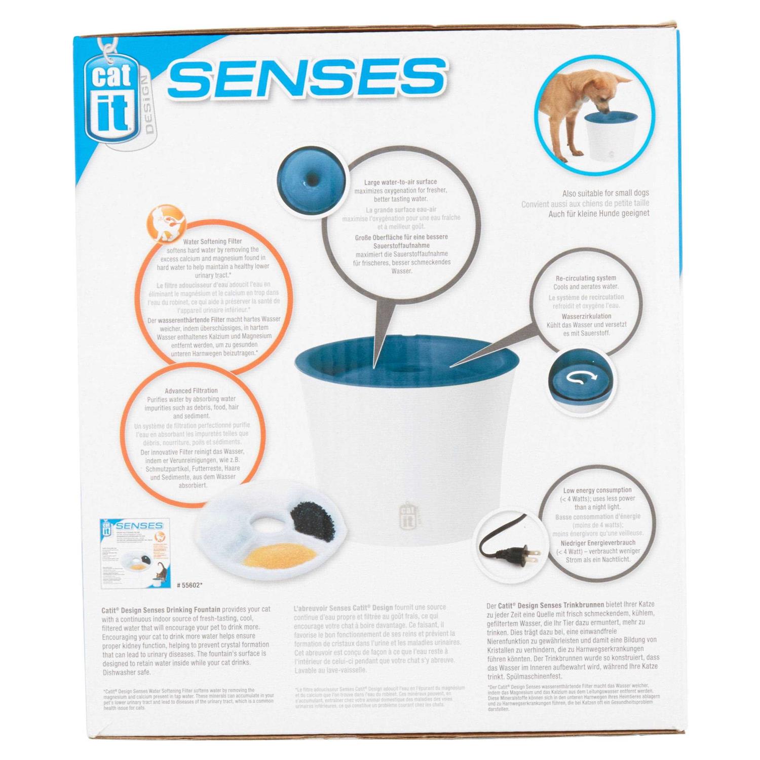 Catit Design Senses Fountain with Water Softening Cartridge - Nail Gallerys
