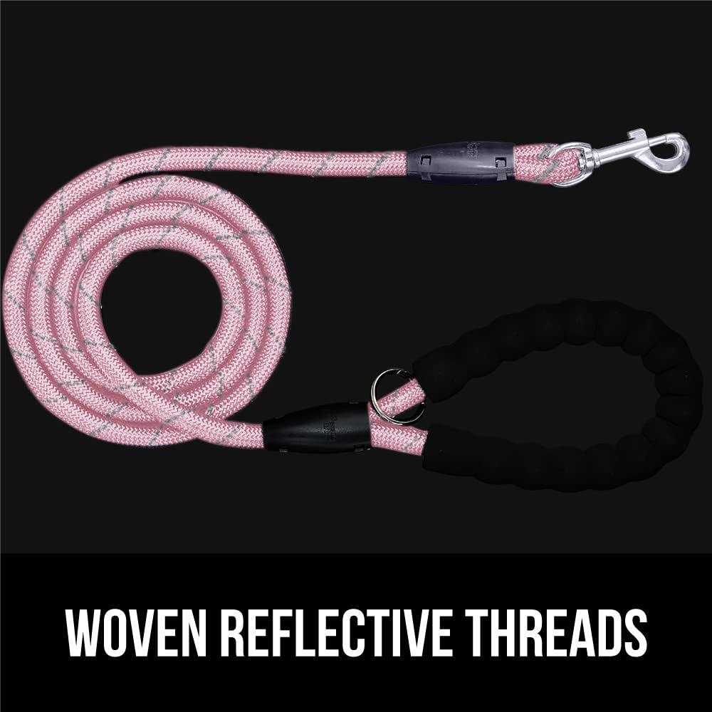 Gorilla Grip Heavy Duty Dog Leash Soft Handle Strong Reflective Rope for Night Walking - Nail Gallerys