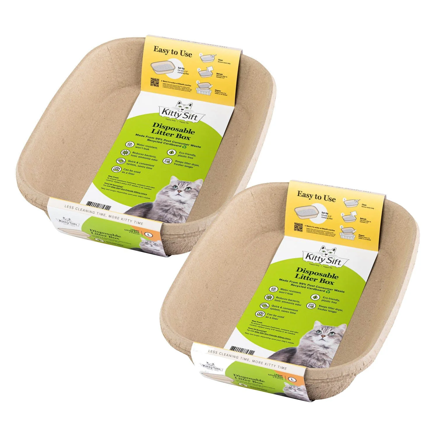 Kitty Sift Disposable Cat Litter Box, 6 pk - Nail Gallerys