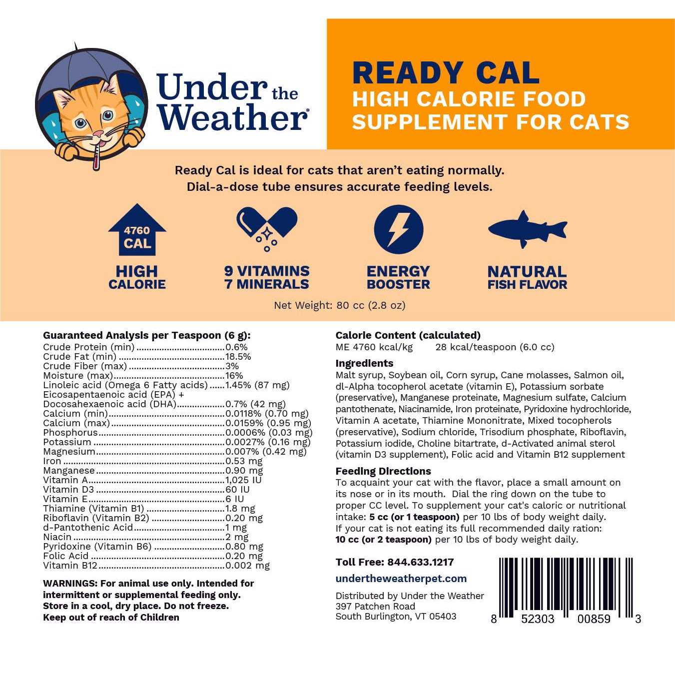 Under the Weather Ready Cal High Calorie Food Supplement for Cats - Nail Gallerys