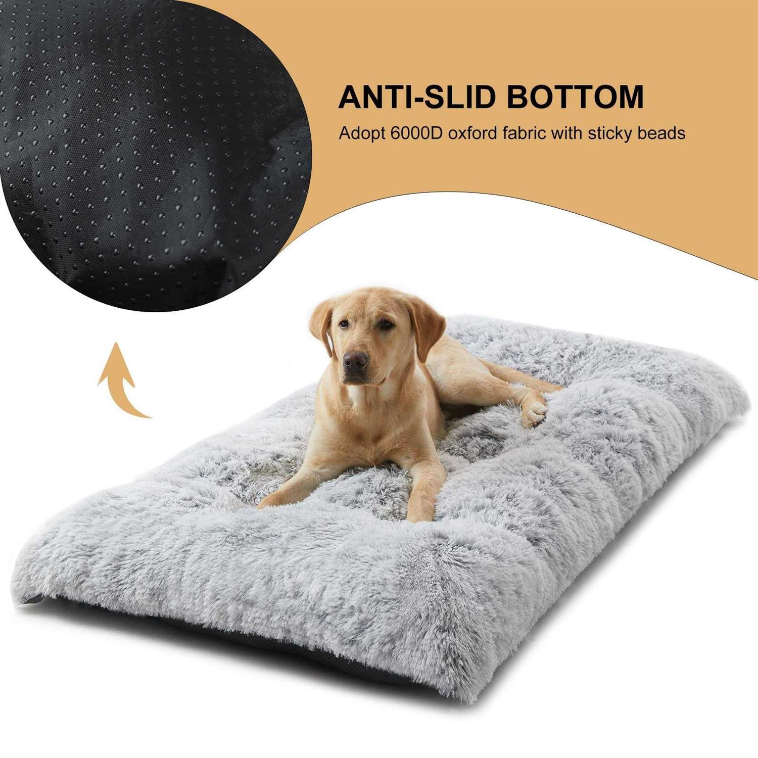 BFPETHOME Dog Beds for Large Dogs Plush Dog Crate Bed Fluffy Cozy Kennel Pad for Sleeping &Ease Anxiety - Nail Gallerys