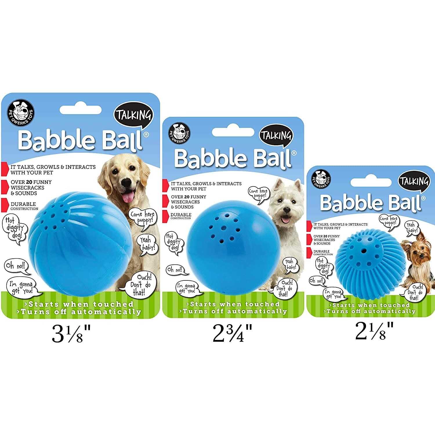 Pet Qwerks Talking Babble Ball Medium - Nail Gallerys