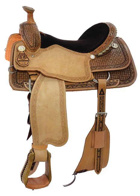 Circle Y Custom Briscoe Roping Saddle, Wide, Antique - Nail Gallerys
