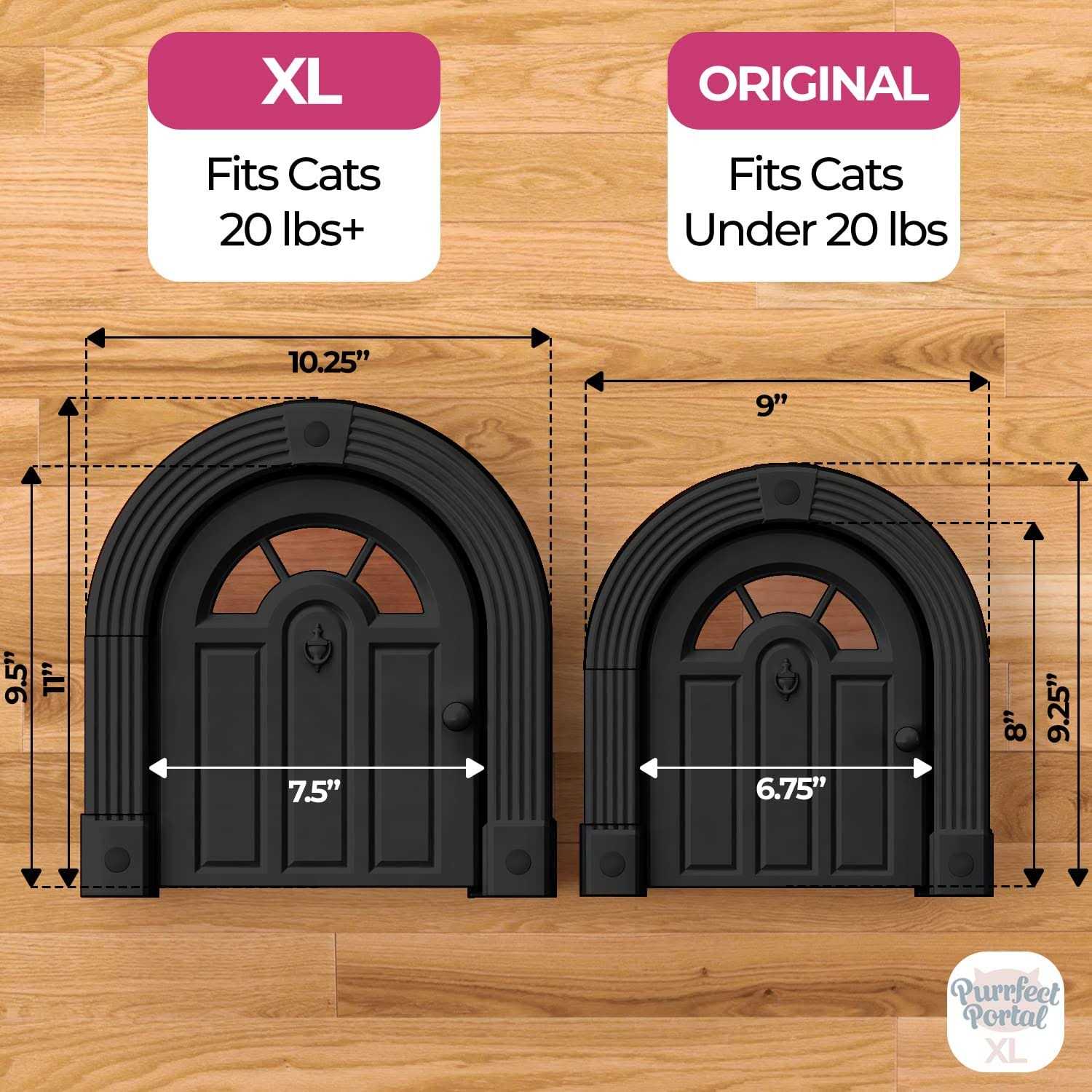 Purrfect Portal Interior Cat Door No-Flap Cat Door for Interior Door Cat Door Interior Door for Cats Up to 20 lbs - Nail Gallerys